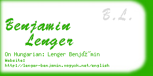 benjamin lenger business card